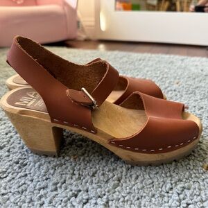 MIA Tan Leather Women's Clogs